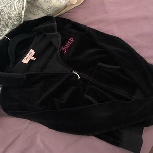Black suede Juicy Couture zip front jacket!